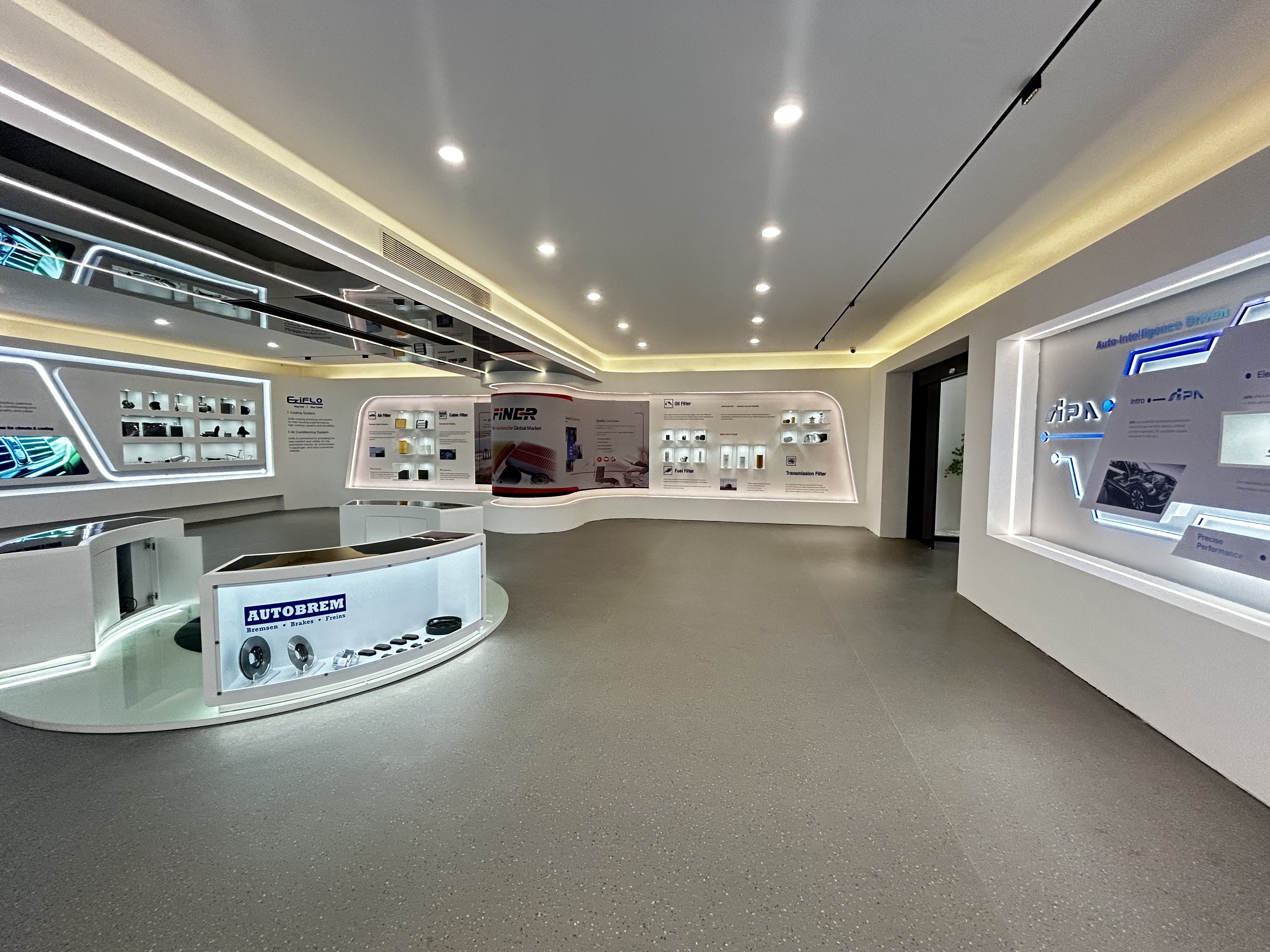 宁波君联汽配300平方米数字企业展厅实景